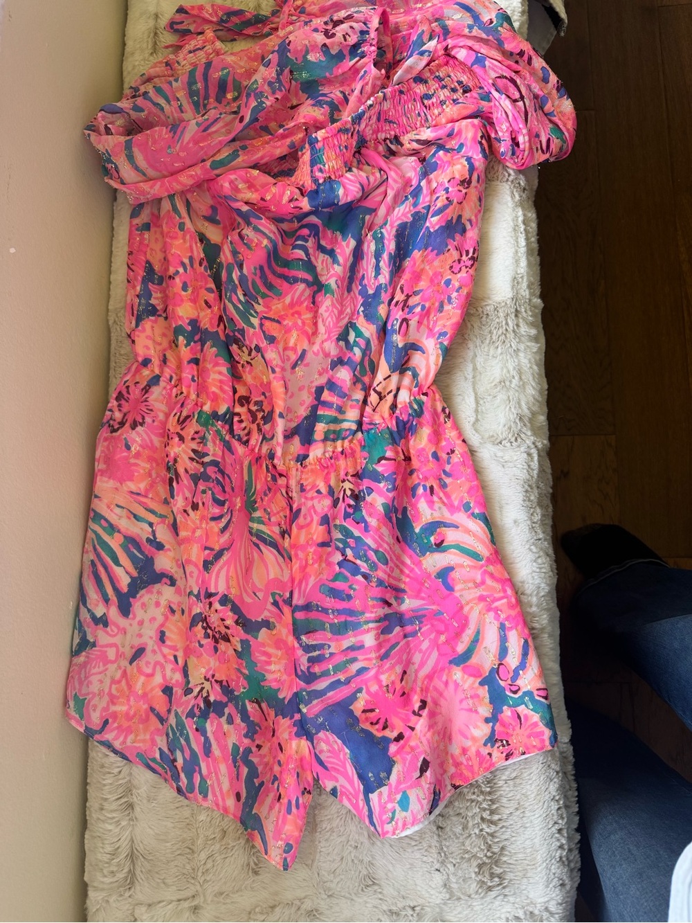 Lilly Pulitzer Pink Multicolor Floral Romper